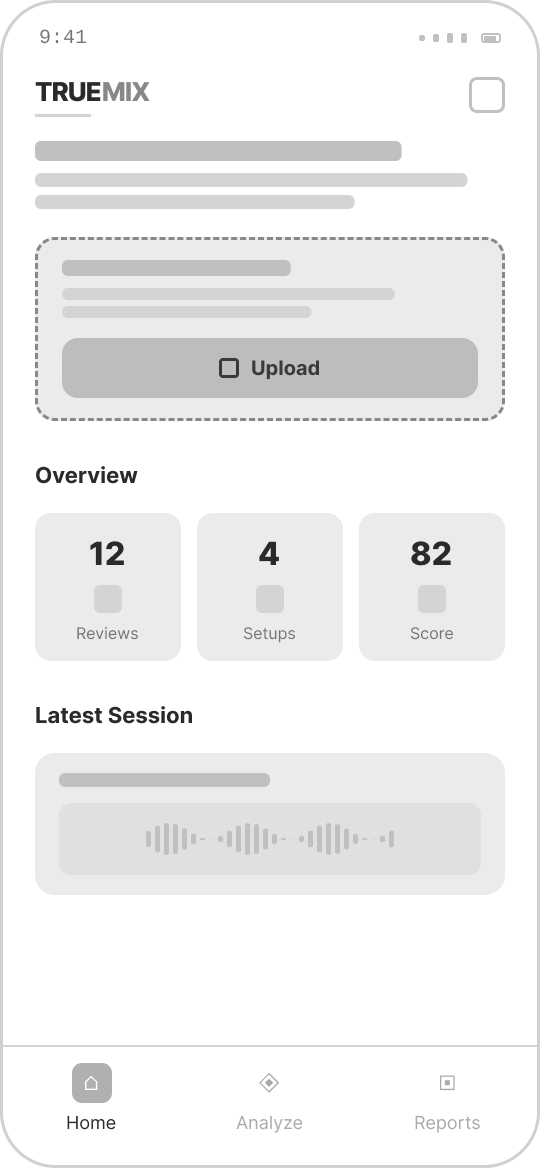 Home wireframe